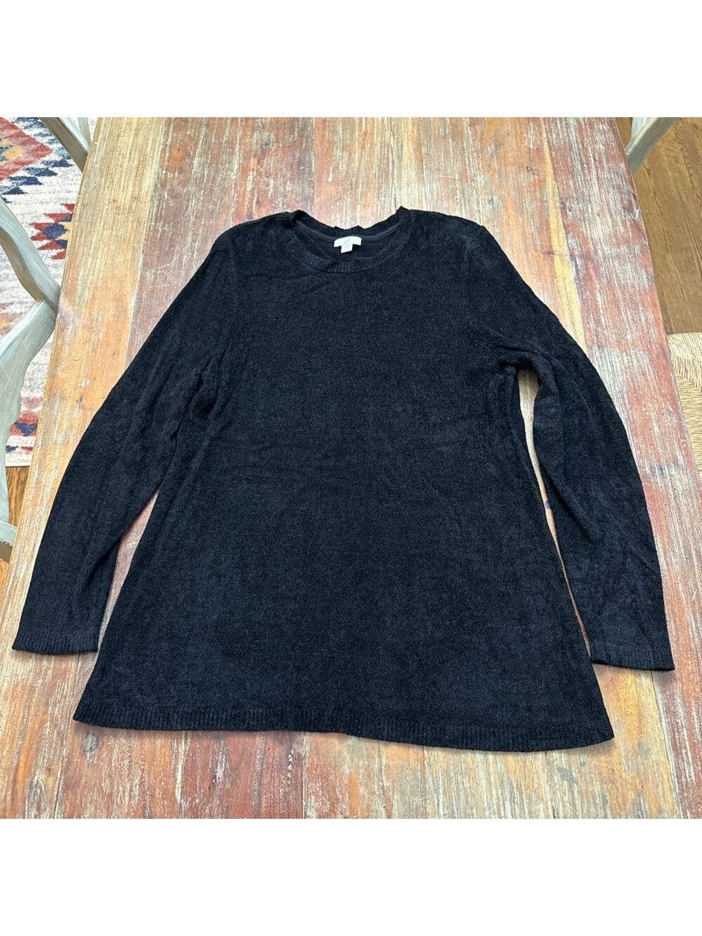 J.Jill Black Crew Neck Sweater Large